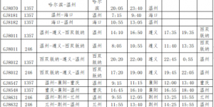 新航季，长龙航空温州地区新开温州=海口、温州=兰州=张掖、温州=井冈山=珠海等航线